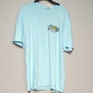 Blue Short Sleeve Tee with Graphic Detail